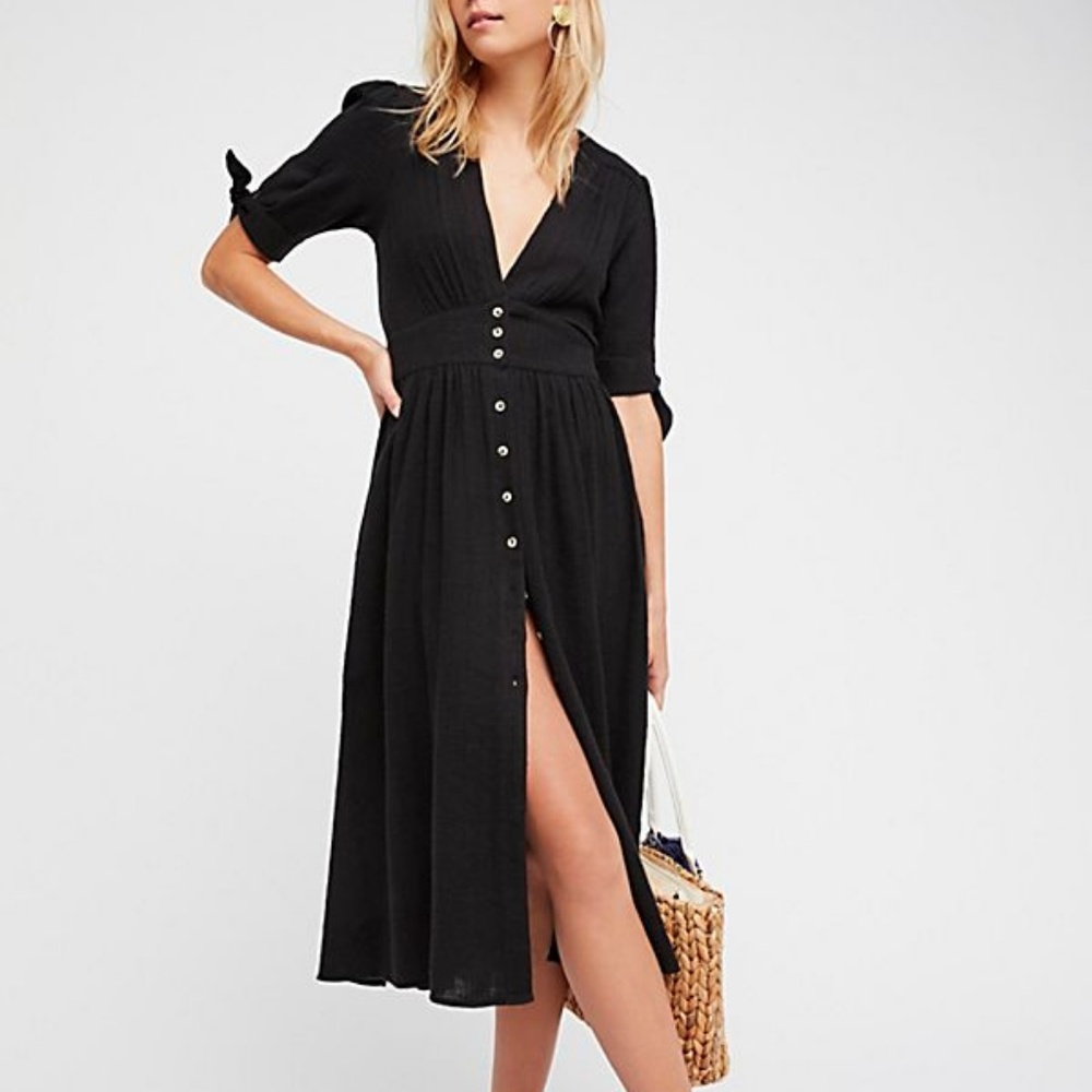 New Free People Love of My Life Midi Dress - Picture 1 of 4